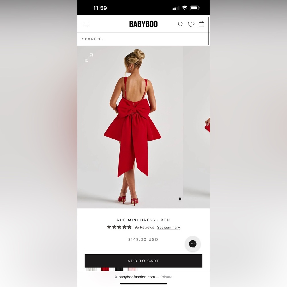 Babyboo Red Midi Dress